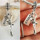 Dancing Ballerina ballet Dance(r) pendant For European charm bracelets necklaces