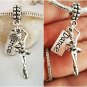 Dancing Ballerina ballet Dance(r) pendant For European charm bracelets necklaces
