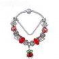 Winter kiss Holiday Christmas bells gift Completed DIY charm bracelet