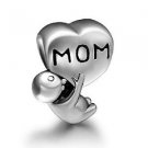 Mother child baby Son daughter Love mom, Mothers day charm bead F/Euro Bracelets