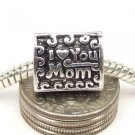 Mother's Gift,Love You Mom Mother charm bead Fit European charm bracelet