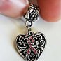 Pink Ribbon Breast Cancer Awareness survivor CZ bead charm pendant bracelet