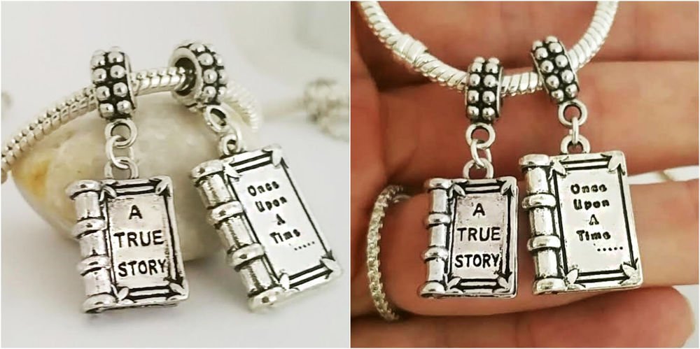 Once Upon time Its True Story fairytale Book DIY Bracelet Necklace Charm Pendant