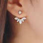 Rhinestone Flower Ear Jacket ear pin vine Earrings, Ear jackets, Ear Clips pins
