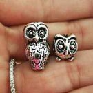 Mother Mom and Child Baby, owl Family charm bead for fit european Bracelets
