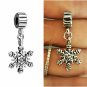 Christmas Holiday Winter Kiss Snowflake charm Pendant For European Bracelets