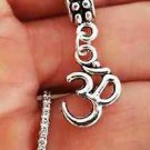 Ohm Om Aum Symbol Yoga Hindu DIY Snake chain Euro Bracelet necklace Charm pendan