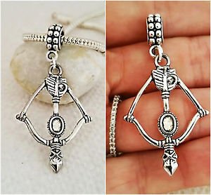 Bow and arrow Archery games DIY SNake chain Euro Bracelet Necklace Charm Pendant