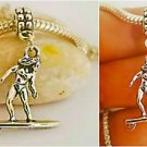 Surf Board Surfing girl surf Beach charm pendant F/European Bracelets necklaces