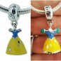 Princess Snow White Yellow Dress pendant For European charm bracelets necklaces