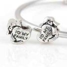 Daughter Girl I love Heart My Family forever love charm for European bracelet