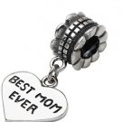 Best Mom Ever, Love heart Mom Mother Mum charm Pendant European charm bracelet