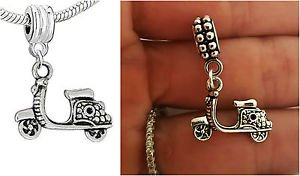 Motorcycle Scooter DIY Snake chain European Bracelet Necklace Charm Pendant