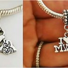 Love Heart My Pet Puppy Dog silver Charm pendant for European bracelet necklace