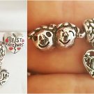 3pc My Mother Daughter Son Best Friends DIY Snake Bracelet Chain Charm Pendant