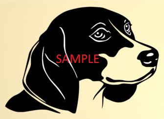 BEAGLE DOG HEAD CROSS STITCH CHART