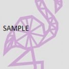 PURPLE FLAMINGO CROSS STITCH CHART