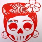 ROCKABILL SKULL GIRL CROSS STITCH CHART
