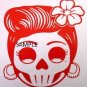 ROCKABILL SKULL GIRL CROSS STITCH CHART