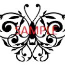 BLACK LACE BUTTERFLY CROSS STITCH CHART