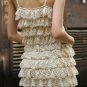 Handmade Crochet 100% Cotton Ruffle Dress size XS