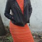 Handmade Crochet Cotton/Viscose Vintage Orange Dress size L