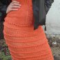 Handmade Crochet Cotton/Viscose Vintage Orange Dress size L