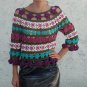 Handmade Summer Crochet Lace Microfiber Boho Crop Top size M