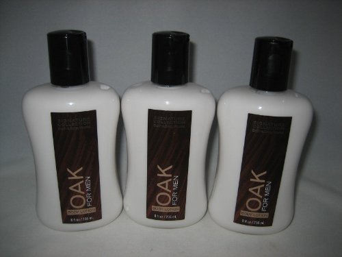 Bath Body Works Oak for Men Body Lotion 3 bottles
