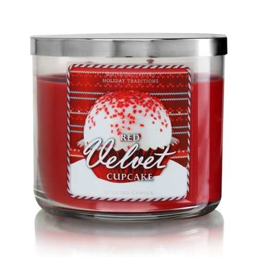 Bath & Body Works Red Velvet Cupcake 3 Wick Scented Candle 14.5 oz./411 g