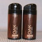 Bath and Body Works Signature Collection (2) Oak for Men Deodorizing Body Sprays-3.7 oz.