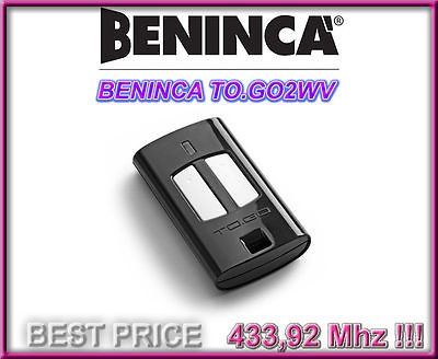 Beninca TO.GO 2WV/2WP 433.92MHz OEM Remote Control Transmitter Rolling Code Gate