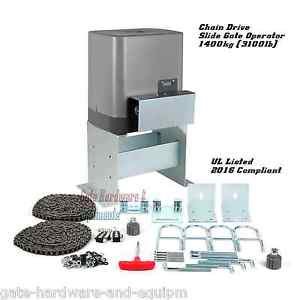 NSEE PY1400AC 3100lb Chain Drive Slide Gate Door Operator Heavy Duty Residential