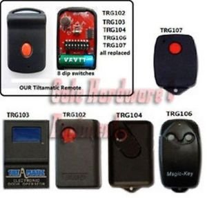OEM Tiltamatic TRG102 103 104 105 106 107 Compatible 8 Dip Switch Remote Control