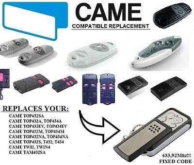 CAME TOP 432NA/432EV/433EE 433.92MHz 4 Button Remote Control Transmitter Openers