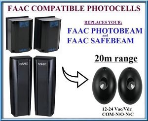 FAAC PHOTOBEAM, SAFEBEAM Universal Infrared Photocells 12-24V, N.C-COM-N.O (20m)