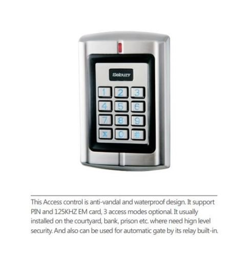 Sebury WG26 IP65 Metal Waterproof Door Access Keypad RFID Proximity Card Reader
