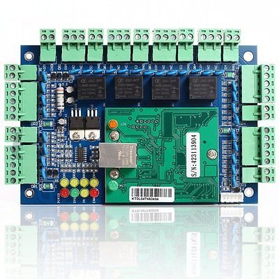 4 Door Access Control Panel Board w/ Power Supply Box Ethernet TCP/IP Door Locks
