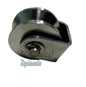 2 Pack 2.5" inch Sliding Roller Gate Stainless Steel Wheel H Groove w/ Bracket