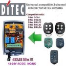 DiTec GOL4/4C BIXLP2/S2/G4 Compatible 2-channel Receiver 12-24V AC/DC 433.92MHz