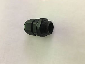 Black 1 1/4" NPT Strain Relief w/ Gasket and Lock Nut Cord Grip IP68 Waterproof