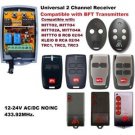 CY402 433 MHz 12/24V BFT Universal 2 Channel Receiver Remote Control w/ Antenna