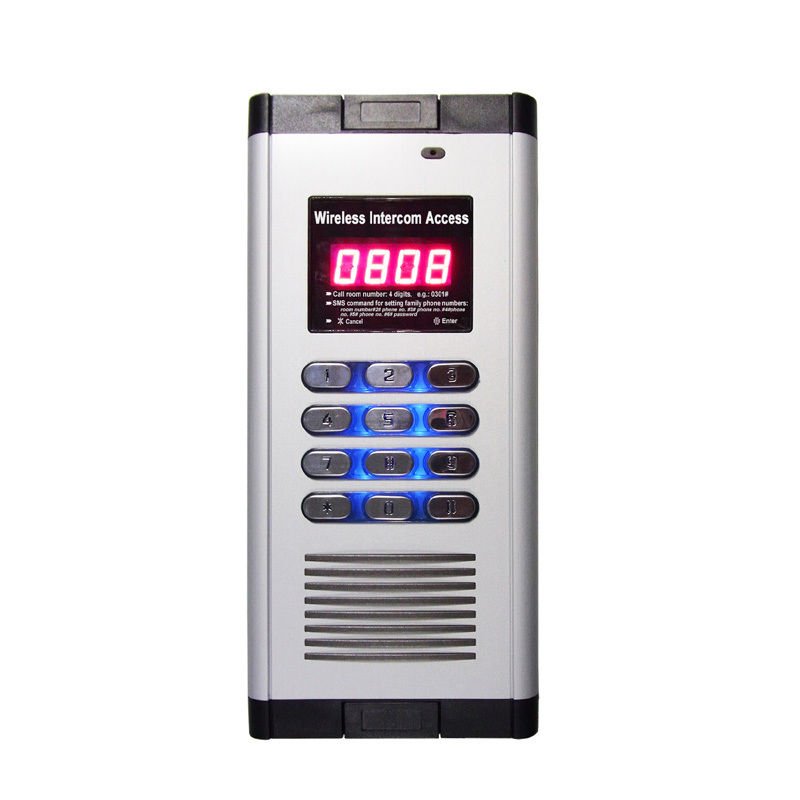 2-Relay Quad-band Intercom GSM Residential Gate Access Entry Apartment 1000 User