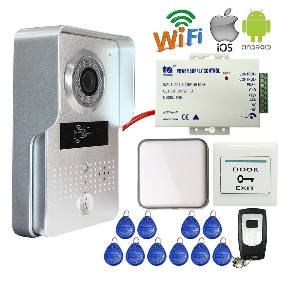 Outdoor RFID Access Wireless WiFi IP Doorbell Camera Video Intercom Android/IOS