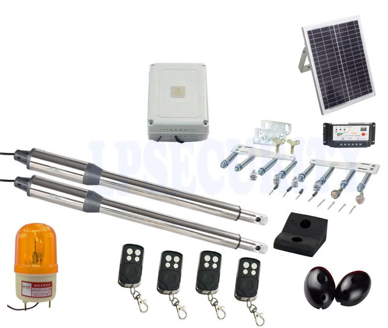 NSEE PKM-C01-8 500KG/1200LBS Double Opener Solar Swing Gate Door Operator Steel
