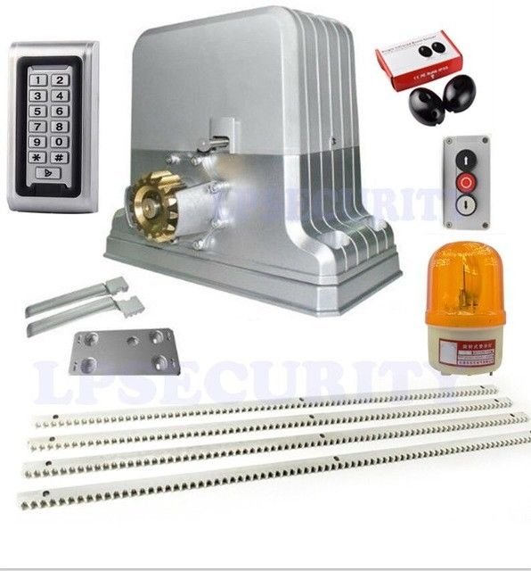 NSEE PY18006 1800KG/4000LB Rack and Pinions Automatic Slide Gate Door