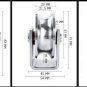2 Pack 3" inch Sliding Gate Roller 304 SS U Groove Type Wheel Track Rail Bracket