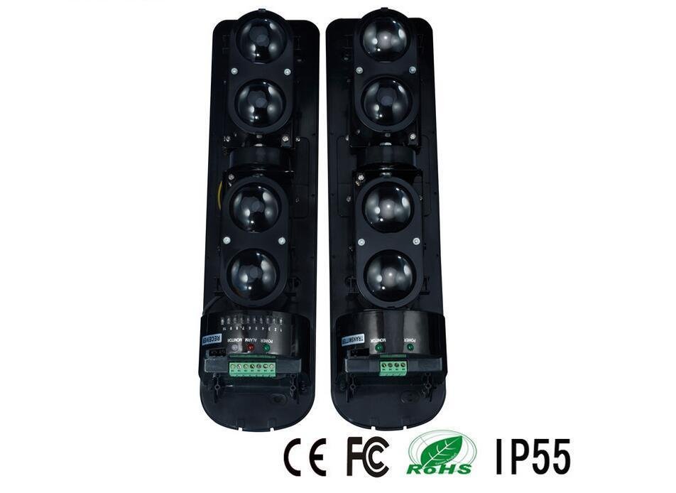 NSEE ABH250 12VDC 250m/820ft Quad Outdoor Photo Electric 4 Beam Infrared Sensor
