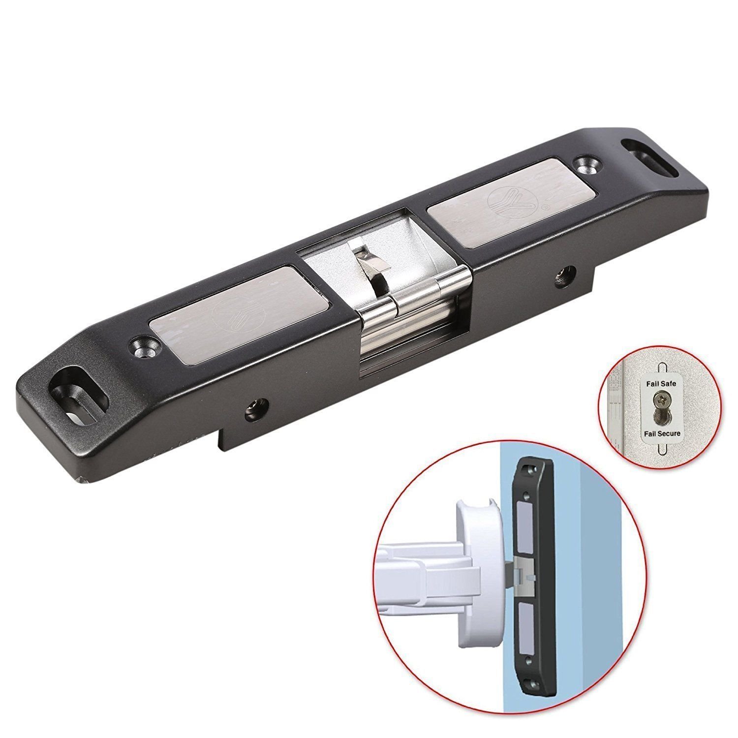 1000KG/2200LB 12V Electric Strike Lock for Push Panic Bar Exit Device Emergency