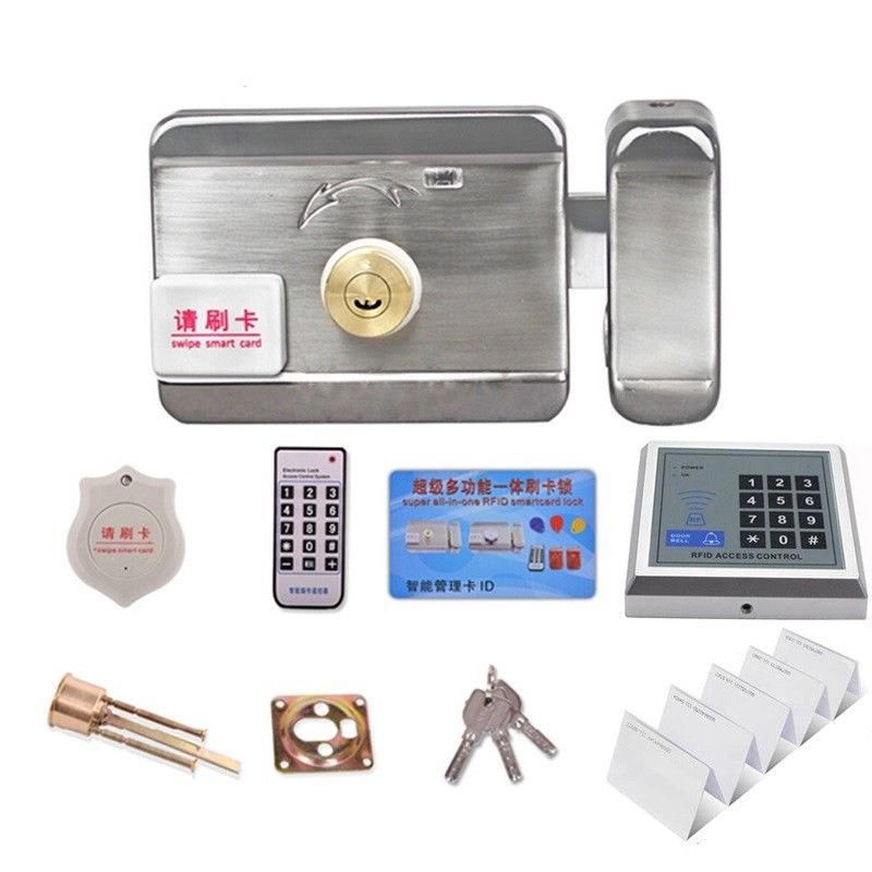 YD001 RFID 125KHz/13.56MHz ID/IC Card Reader Access Control Gate Lock Keypad Key